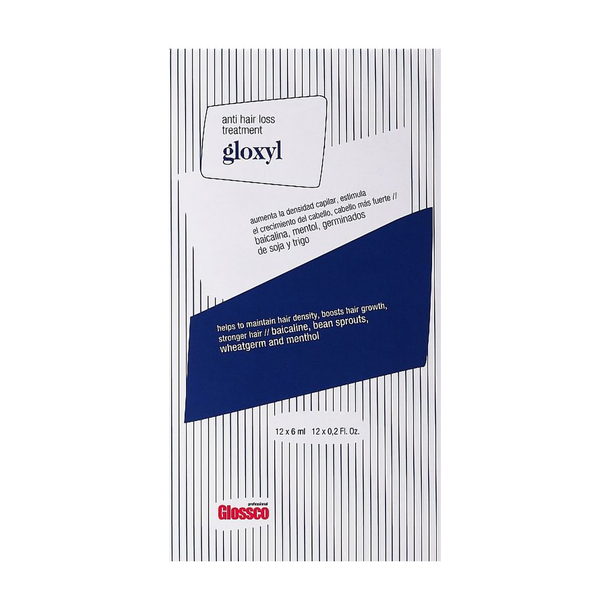 Засіб проти випадіння волосся Glossco Professional Anti Hair Loss Treatment Gloxyl, 12*6 мл
